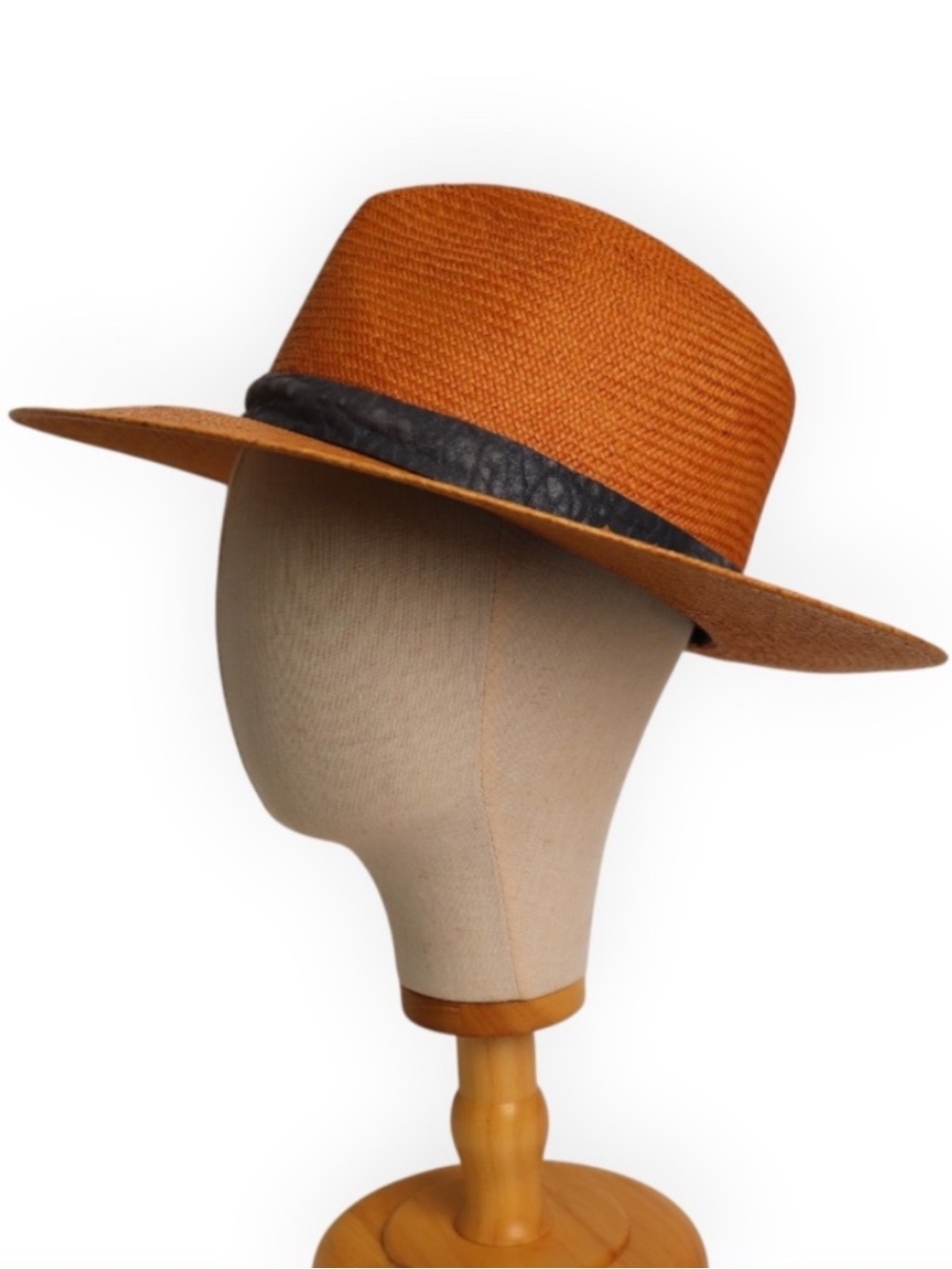 Janessa Leone Panton Short Brim Panama Straw Hat